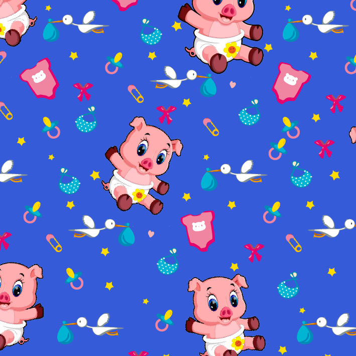 BRUSH ESTAMPADO CHANCHO BEBE