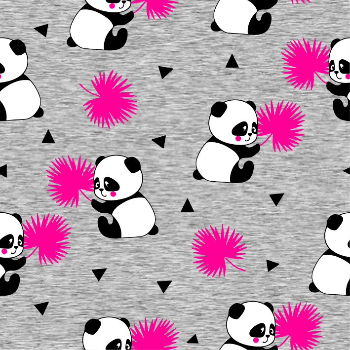 BRUSH ESTAMPADO PANDA CON FLOR