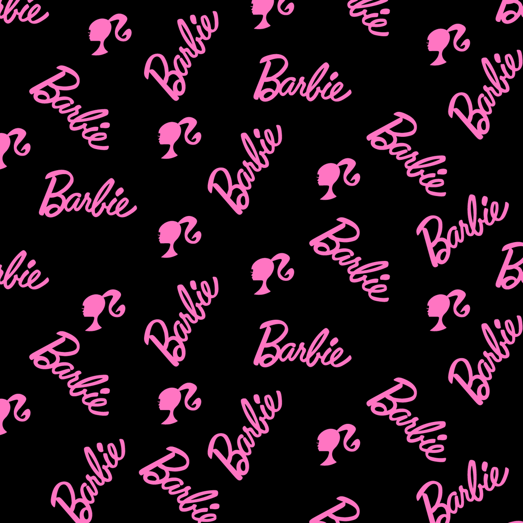 BRUSH ESTAMPADO BARBIE LOGO FONDO NEGRO