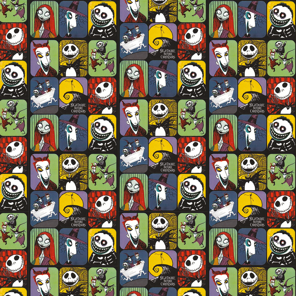 BRUSH ESTAMPADO JACK SKELLINGTON CUADROS COLORES