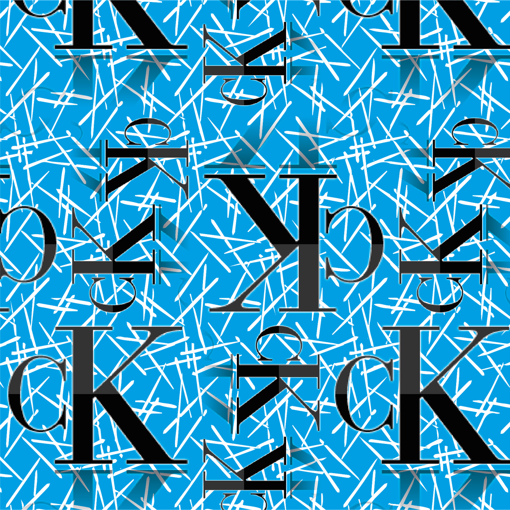 BRUSH ESTAMPADO CALVIN KLEIN FONDO CYAN