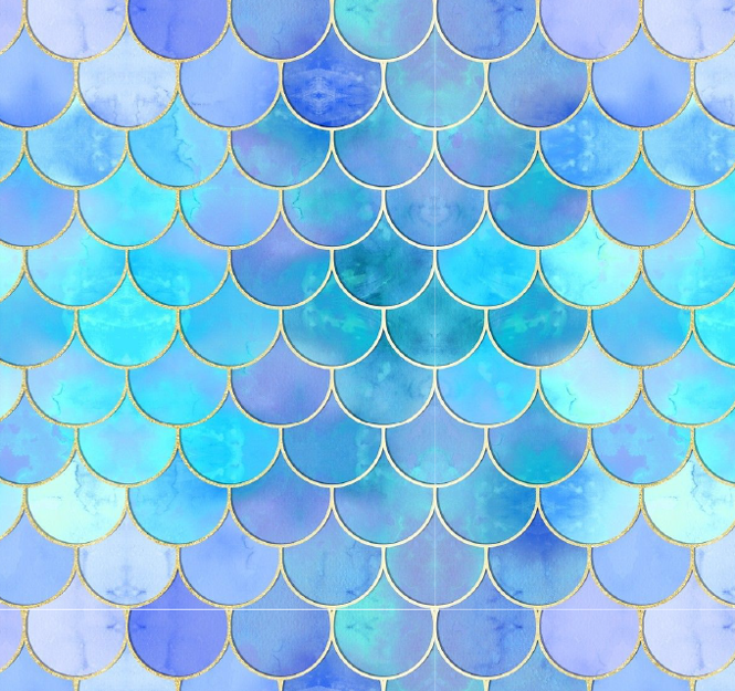 BRUSH ESTAMPADO SIRENA CELESTE