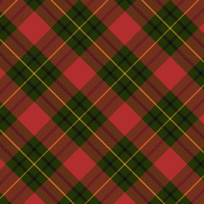 BRUSH ESTAMPADO ROMBOS ROJO CON NEGRO LINEA DOBLE