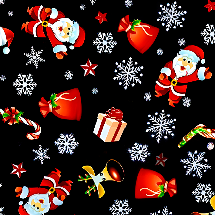 BRUSH ESTAMPADO SANTA Y HOMBRES DE NIEVE