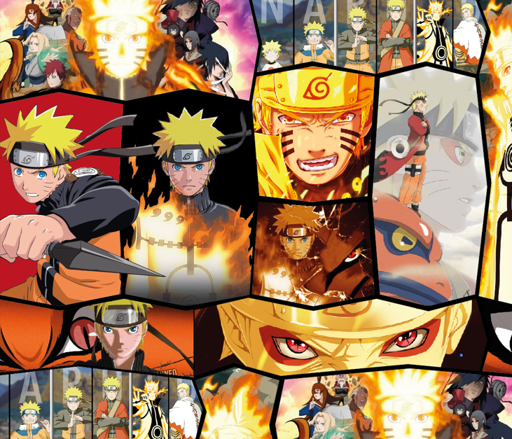 BRUSH ESTAMPADO NARUTO COLLAGE KYUBI