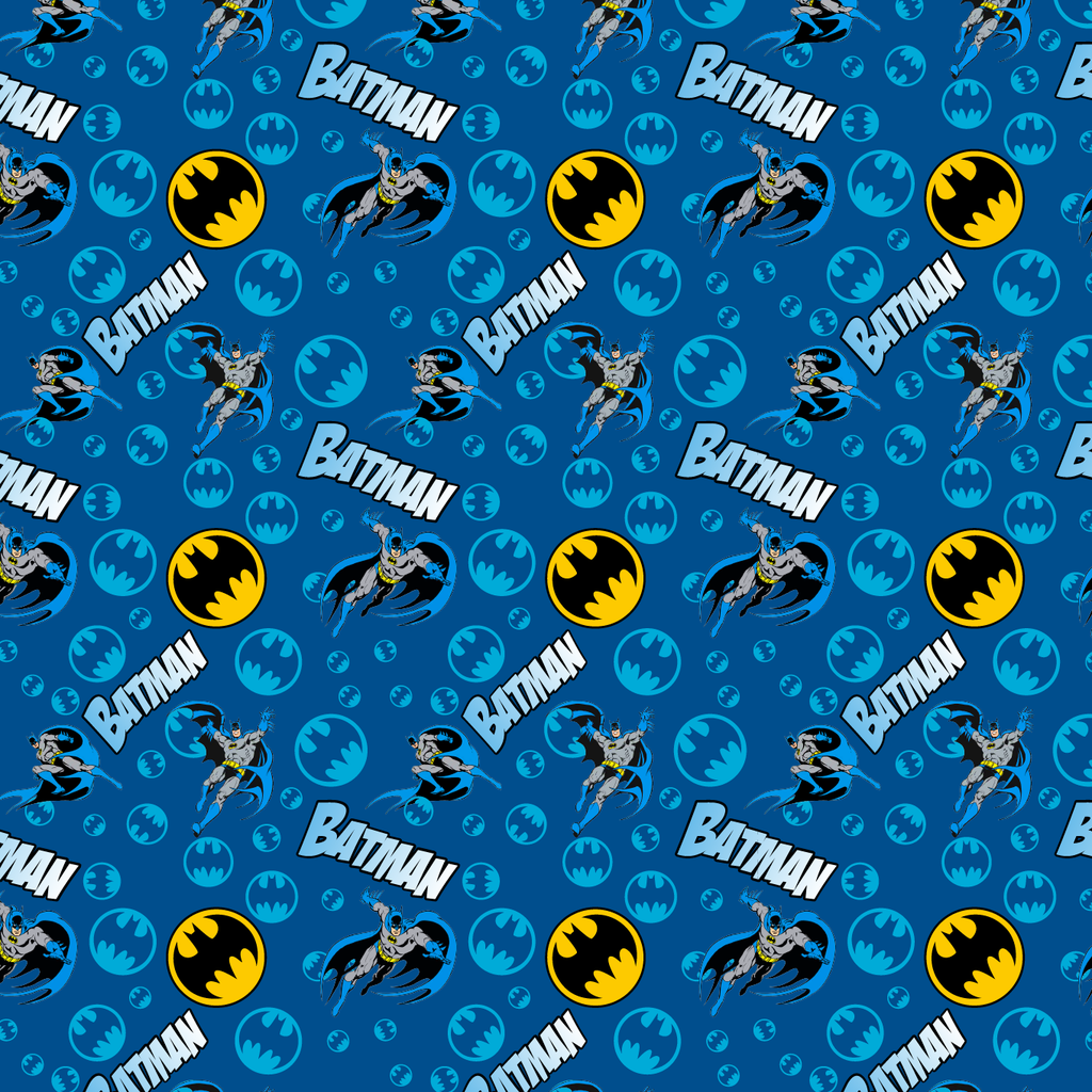BRUSH ESTAMPADO BATMAN FONDO BATISEÑAL AZUL & CELESTE