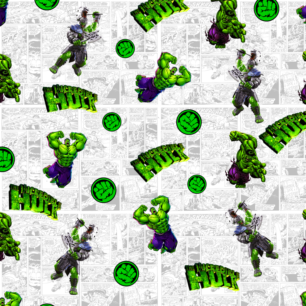 BRUSH ESTAMPADO MARVEL HULK GRIS