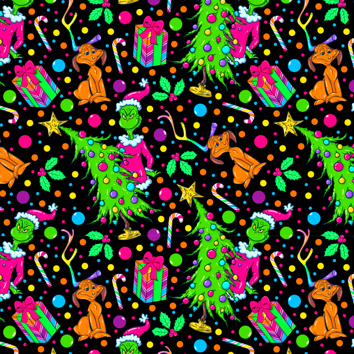 BRUSH ESTAMPADO GRINCH COLORIDO