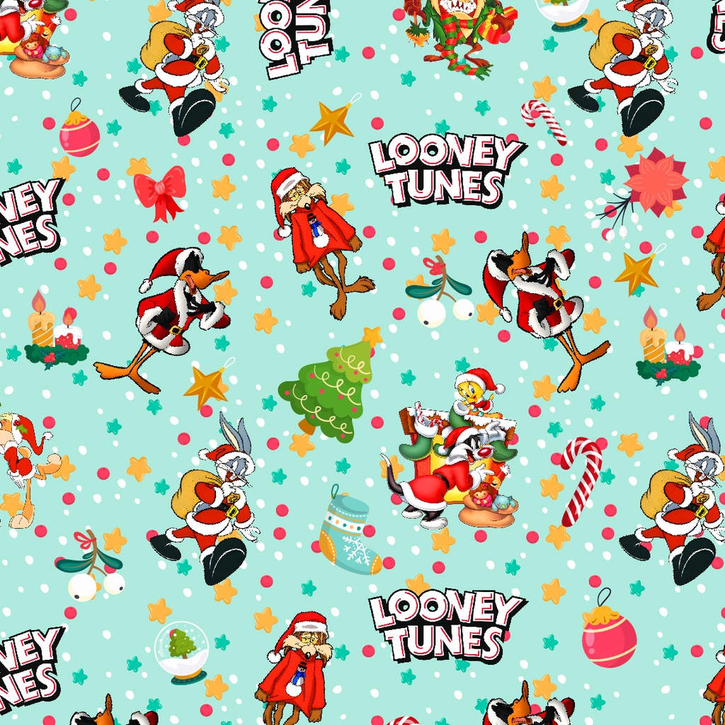BRUSH ESTAMPADO LOONEY TOONS NAVIDAD