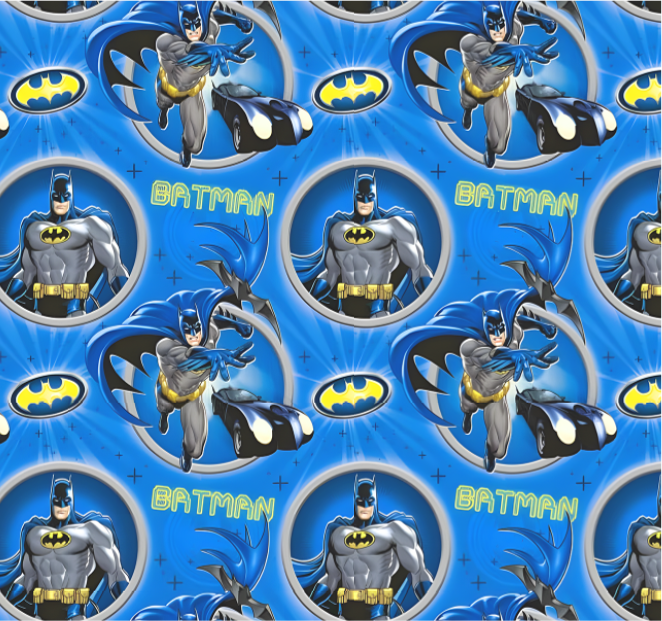 BRUSH ESTAMPADO BATMAN  CIRCULOS FONDO AZUL
