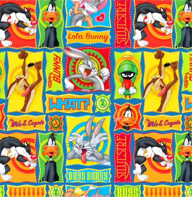 BRUSH ESTAMPADO LOONEY TOONS FONDO CUADROS