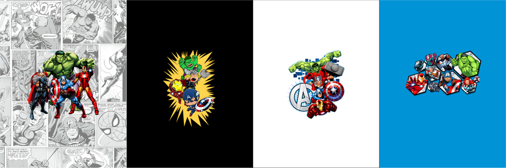 BRUSH ESTAMPADO FRENTES MARVEL AVENGERS NIÑO