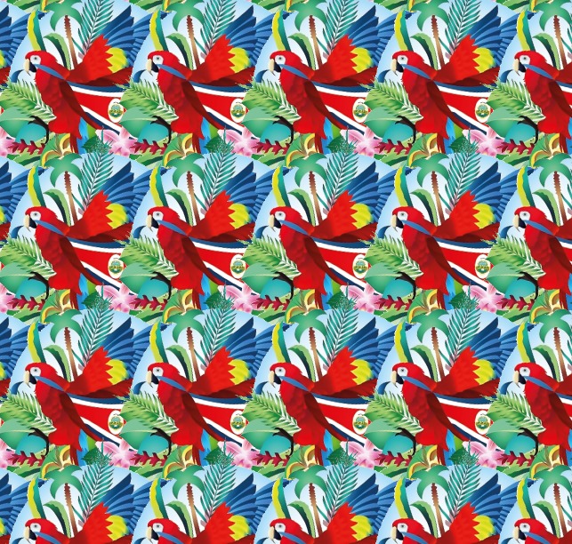 BRUSH ESTAMPADO PATRIOTICO GUACAMAYA