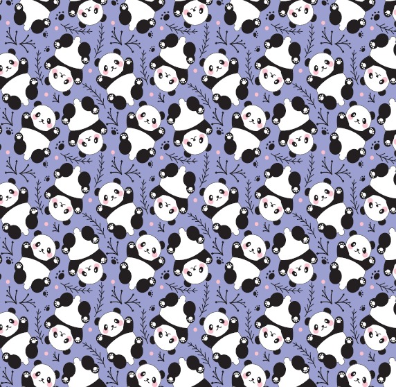 BRUSH ESTAMPADO PANDA LILA