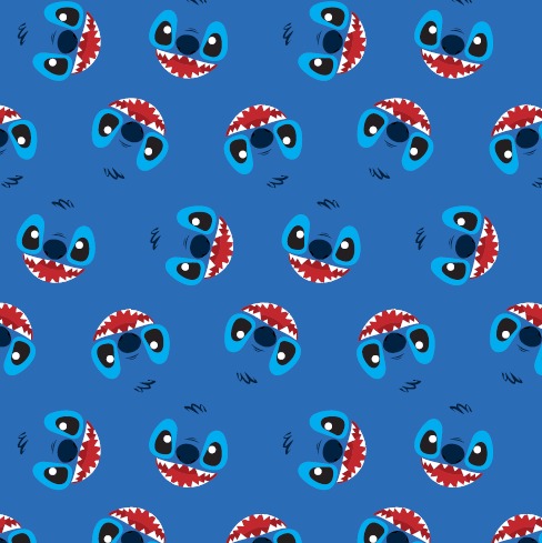 BRUSH ESTAMPADO STITCH CARAS AZUL