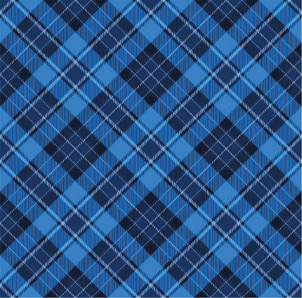 BRUSH ESTAMPADO ROMBOS AZUL