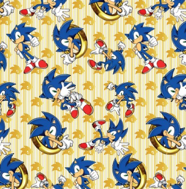 BRUSH ESTAMPADO SONIC DORADO