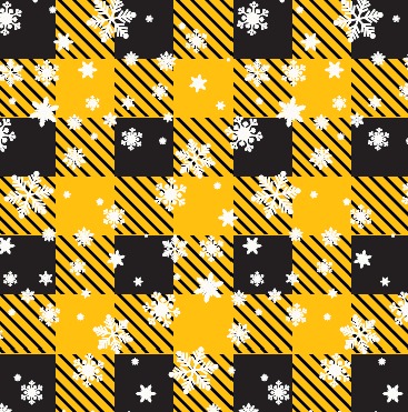 BRUSH ESTAMPADO CUADROS AMARILLOS NAVIDAD