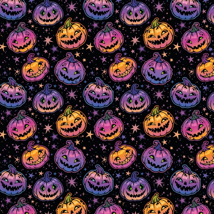 BRUSH ESTAMPADO CALABAZAS NEÓN