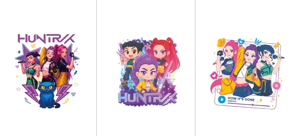 BRUSH ESTAMPADO FRENTES KPOP DEMON HUNTERS ADULTOS 3