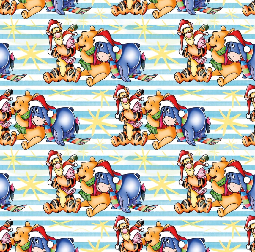 BRUSH ESTAMPADO WINNIE POOH NAVIDAD AMIGOS