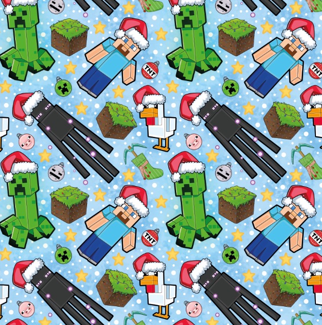 BRUSH ESTAMPADO NAVIDAD MINECRAFT