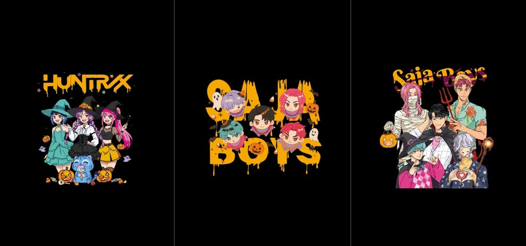 BRUSH ESTAMPADO FRENTES HALLOWEN KPOP DEMON HUNTERS ADULTO