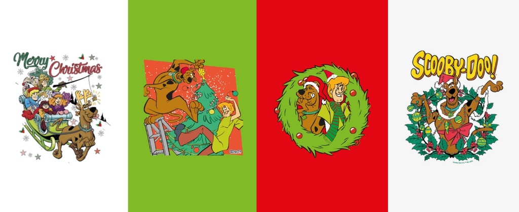 BRUSH ESTAMPADO FRENTES NAVIDAD SCOBBY DOO