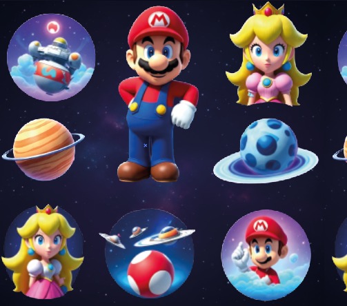 BRUSH ESTAMPADO MARIO BROS CIRCULOS PELI 2026