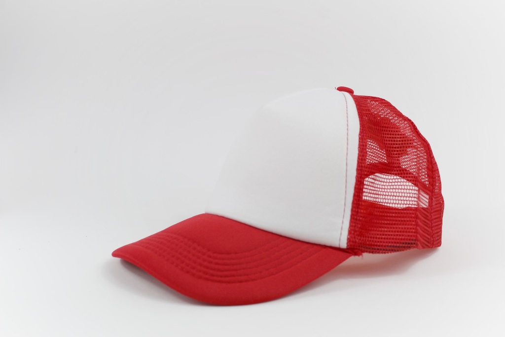 GORRA MALLA ROJO-BLANCO    