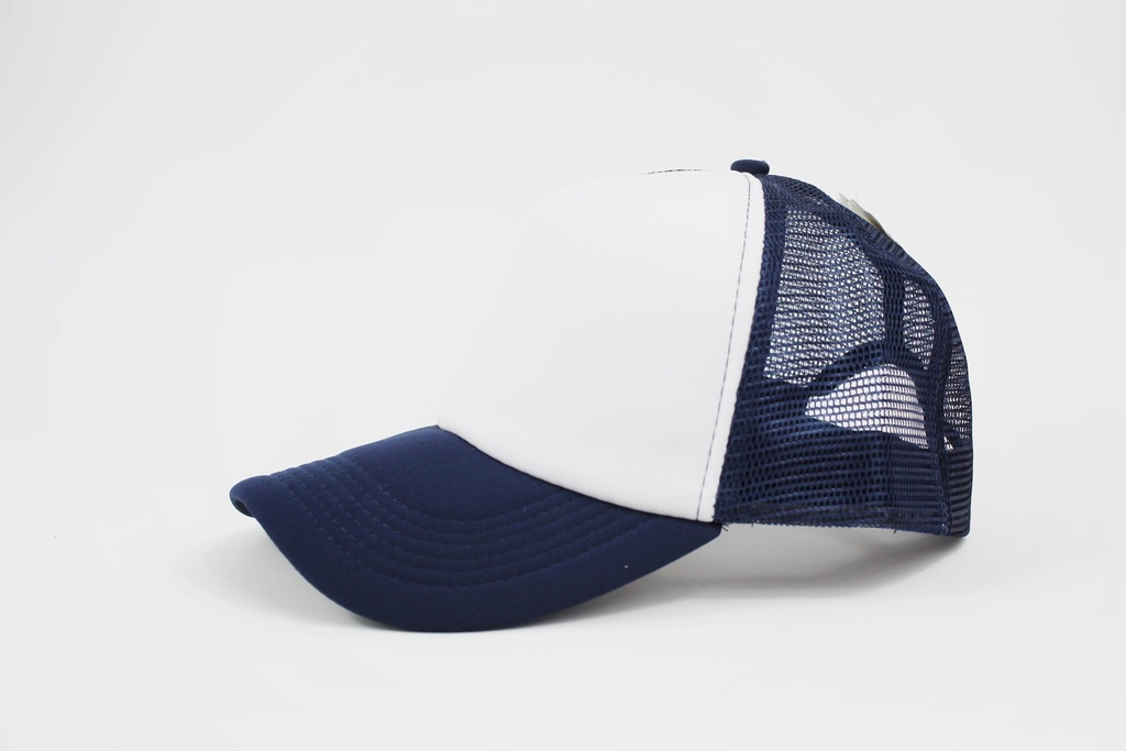 GORRA MALLA AZUL NAVY-BLANCO   