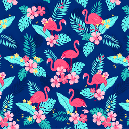 [AFL1001] BRUSH ESTAMPADO FLAMINGO Y HOJAS
