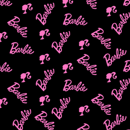 [DBB1000] BRUSH ESTAMPADO BARBIE LOGO FONDO NEGRO