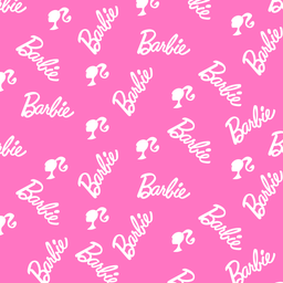 [DBB1001] BRUSH ESTAMPADO BARBIE LOGO FONDO FUCSIA