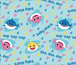 [DBS1000] BRUSH ESTAMPADO BABY SHARK FONDO CELESTE