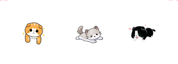 [FGA1000] BRUSH ESTAMPADO FRENTES BLANCO GATOS