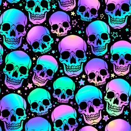 [HCR1000] BRUSH ESTAMPADO CRANEO NEON