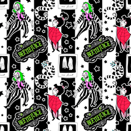 [HHB1000] BRUSH ESTAMPADO BEETLEJUICE CARICATURA FONDO BLANCO