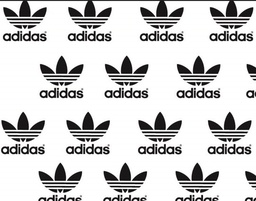 [MAD1001] BRUSH ESTAMPADO ADIDAS FONDO BLANCO