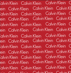 [MCK1003] BRUSH ESTAMPADO CALVIN KLEIN FONDO ROJO