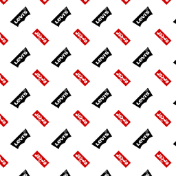 [MLV1000] BRUSH ESTAMPADO LEVI´S  FONDO BLANCO