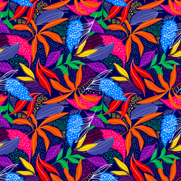 [FLO1015] BRUSH ESTAMPADO COLLAGE HOJAS DE COLORES