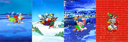 [NLO1001] BRUSH ESTAMPADO FRENTES NAVIDEÑOS LONNEY TOONS NAVIDEÑOS X4