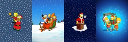 [NSP1001] BRUSH ESTAMPADO FRENTES NAVIDEÑOS LOS SIMPONS X4