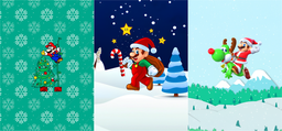 [NMB1002] BRUSH ESTAMPADO FRENTE NAVIDEÑO MARIO BROS ADULTO