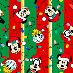 [NMK1001] BRUSH ESTAMPADO CARAS MICKEY Y SUS AMIGOS NAVIDAD