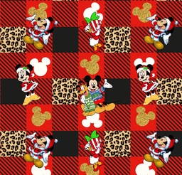 [NMK1007] BRUSH ESTAMPADO NAVIDEÑO MICKEY MOUSE & AMIGOS FONDO CUADROS