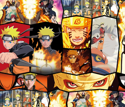 [VAN1000] BRUSH ESTAMPADO NARUTO COLLAGE KYUBI