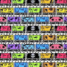 [VAO1000] BRUSH ESTAMPADO ONE PIECE CARAS NEON
