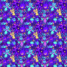 [VAP1007] BRUSH ESTAMPADO POKEMON TIPO FANTASMA FONDO MORADO